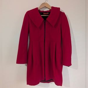 Alice + Olivia Red Tulip Coat, S/P